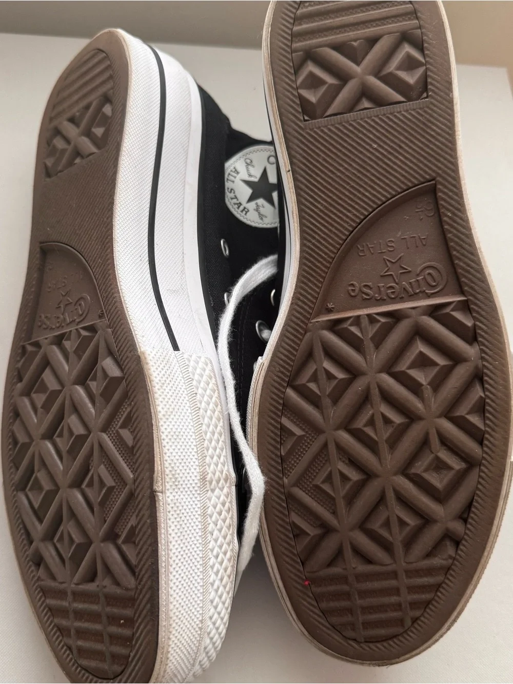 Converse Black and White High Top All Star Sneakers - Picture 4 of 6